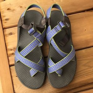 Chacos Strappy Blue Vibram Sports Sandal Hiking 9